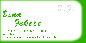 dina fekete business card